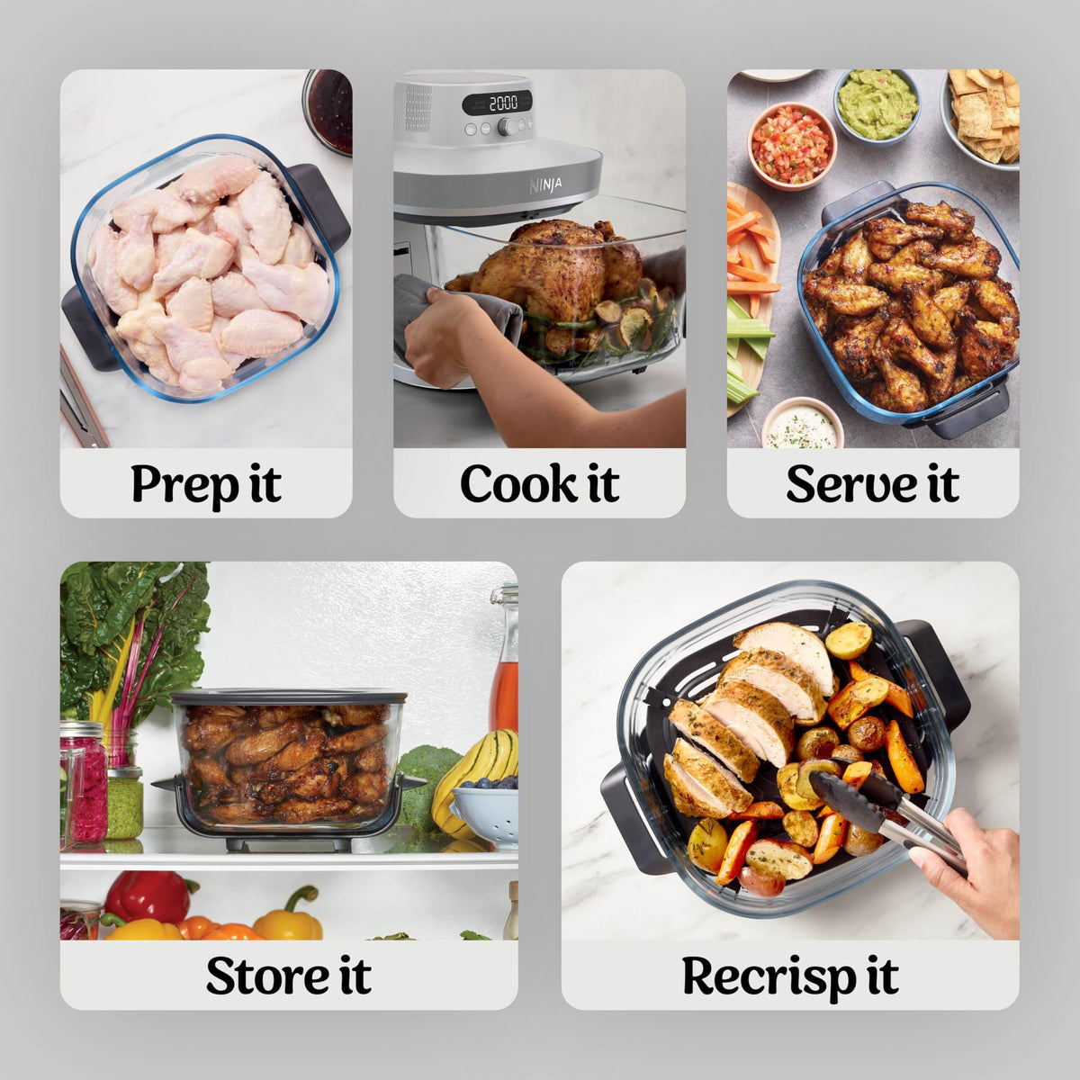 Ninja CRISPi PRO XL Glass Air Fryer - White