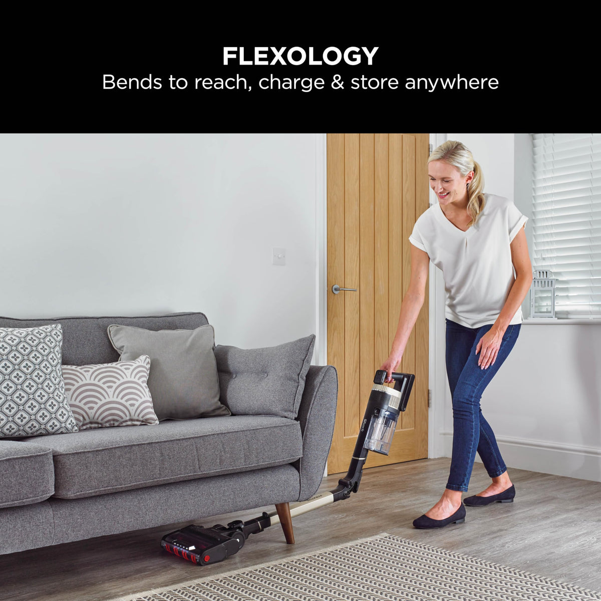 Shark Stratos Cordless Stick Vacuum Cleaner Pet Pro with Anti Hair Wrap Plus, Clean Sense IQ & Anti-Odour Technology, 60 Mins Run-Time, Removable Battery, 3 Attachments, Charcoal/Brass IZ400UKT