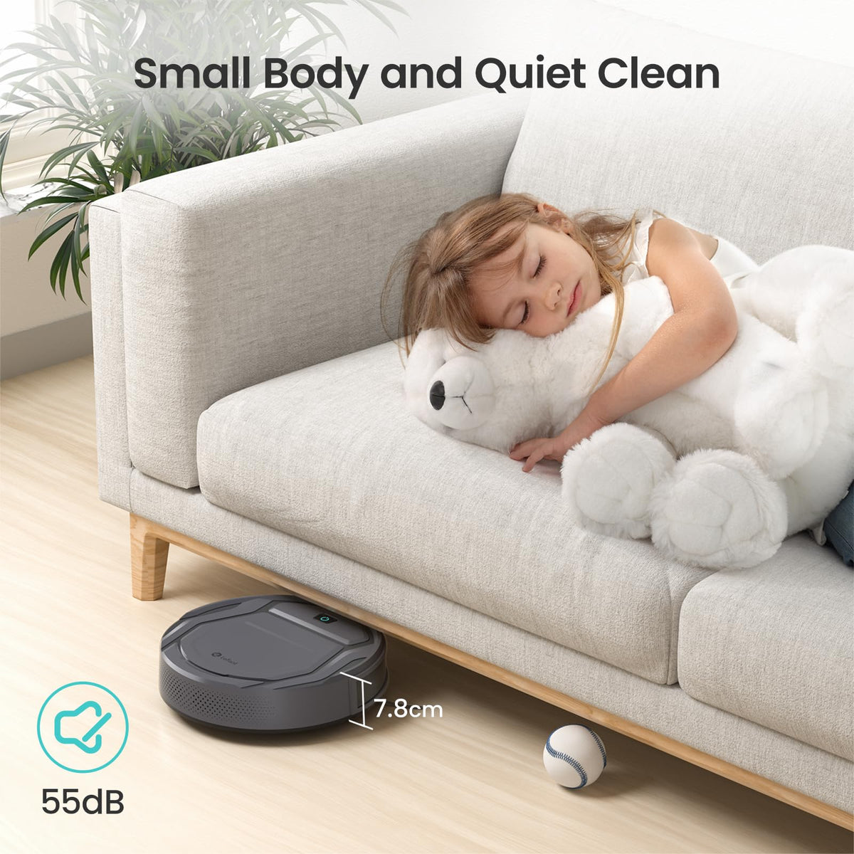 Lefant M210P Robot Vacuum Cleaner - Grey 2200Pa Suction