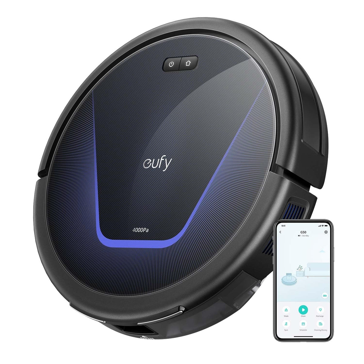 Eufy G50 Robot Vacuum Cleaner - 4000Pa Black